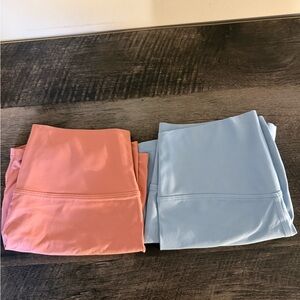 Amazon Women's Athletic Shorts in Peach and Light Blue